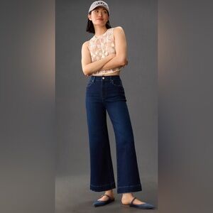 NWOT PAIGE PAIGE Anessa High-Rise Wide-Leg Crop Jeans